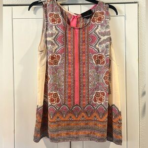 Cynthia Rowley Pink and Orange Paisley Top